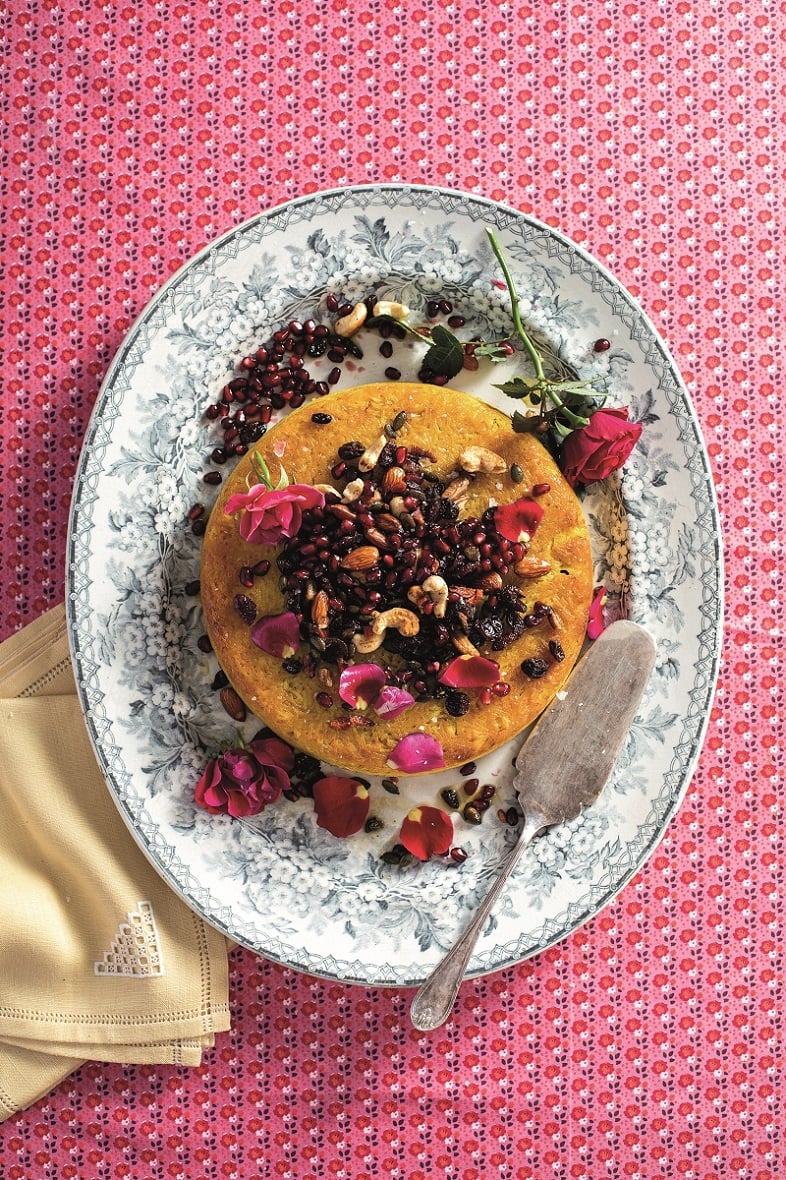 Persian Saffron Rice (Tachin) | Punchfork
