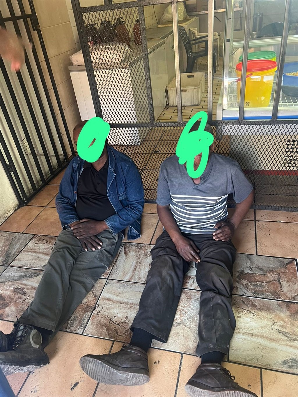 The suspects were arrested while offloading meat at the butchery.