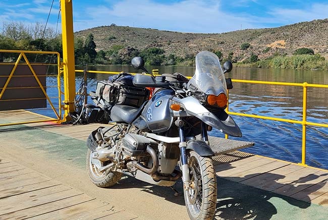 Anna-Marie Wilken's BMW R 1150 GS on one of her lo