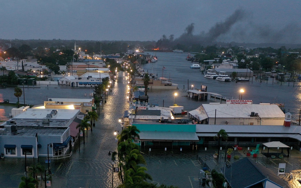 TARPON SPRINGS, FLORIDA - AUGUST 30: In an aerial 