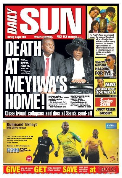 TODAY'S FRONT PAGE! | Daily Sun