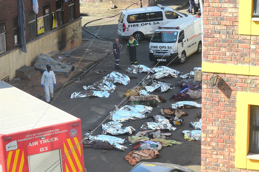 A suspected hijacked building in Johannesburg CBD 