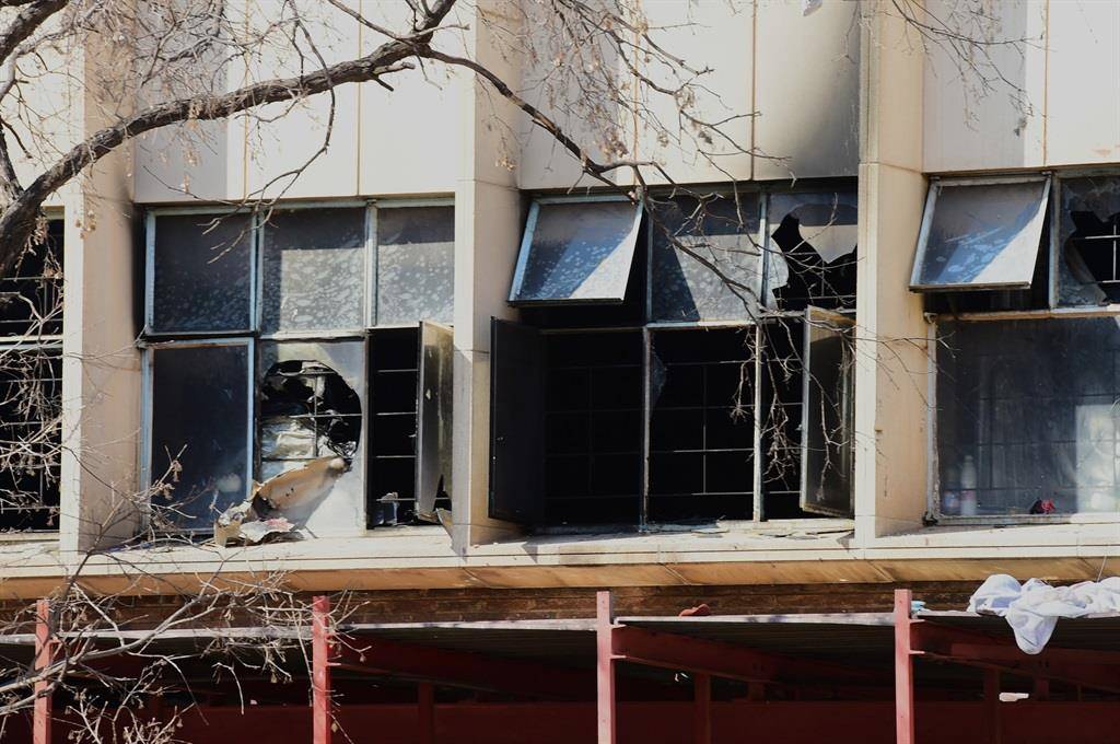 A suspected hijacked building in Joburg CBD was gutted by fire that claimed more than 73 lives. Photo by Morapedi Mashashe