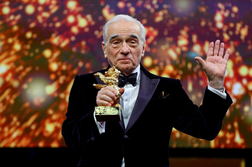 Director Martin Scorsese holds the Honorary Golden