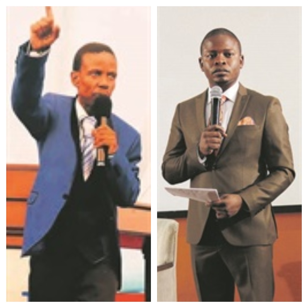 ITS WAR: Prophet Shepherd Bushiri says Prophet Paseka Mboro is tarnishing his image in the media by making false statements. Photos From Facebook and Collen Mashaba.