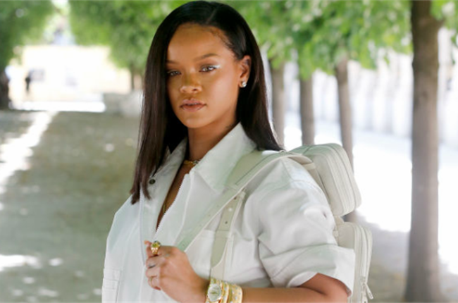 Rihanna attending the Louis Vuitton Menswear Spring Summer 2019