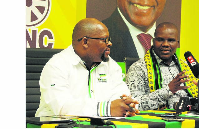 From left: ANC spokesman Ricardo Mthembu and secretary Mdumiseni Ntuli said the decision was made because of unresolved refuse collection and billing issues.                Photo by                   PhumlaniThabethe