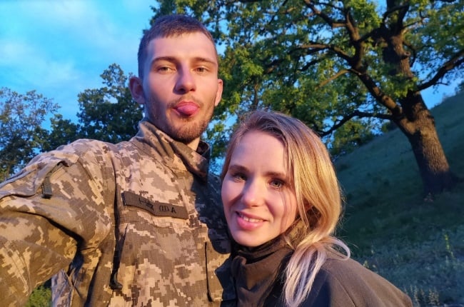 Andrii Smolenskyi and his wife, Alina, seen here before he was injured in a blast, remain positive about the future.  (PHOTO: Facebook/smolenska.alina)