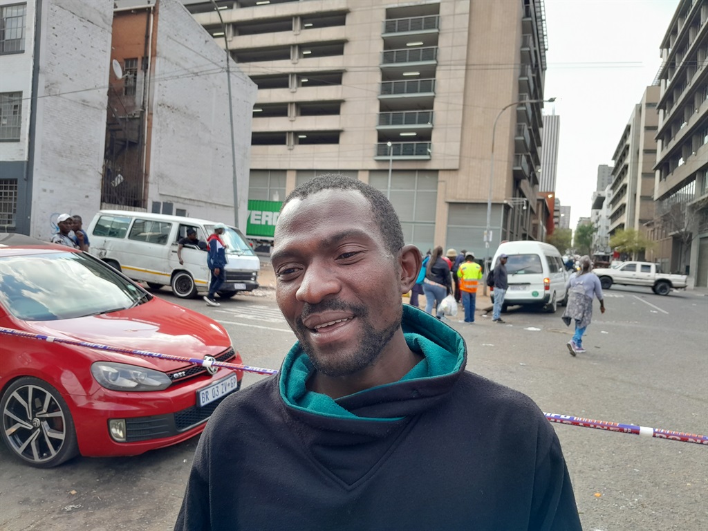 Emmanuel Mahangula lost his two friends in the fire. Photo by Happy Mnguni