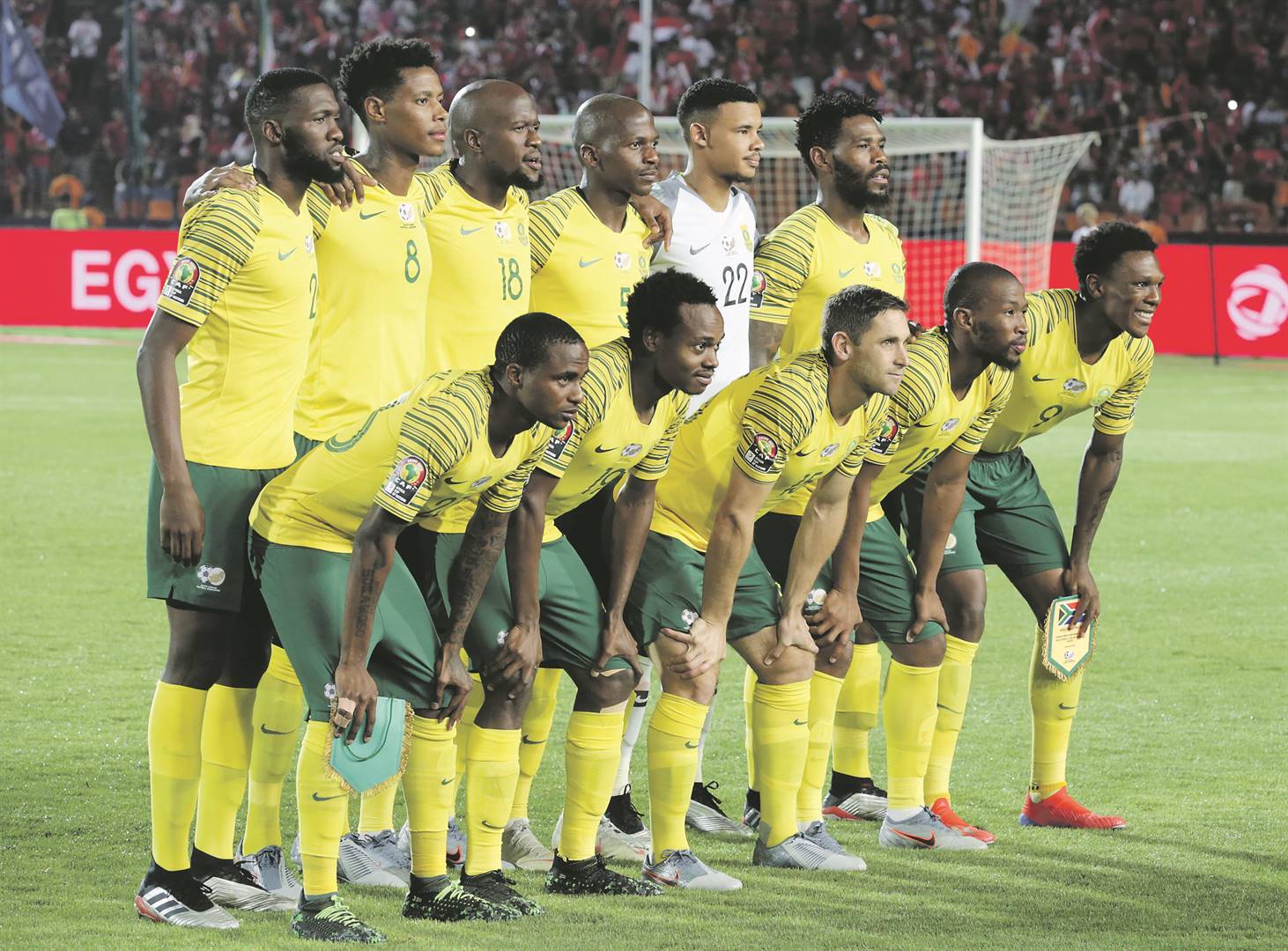 Bafana players are yet to receive the team’s prize money from Afcon, as well as the bonuses promised by Safa.  PHOTO: KHALED ELFIQI / EPA