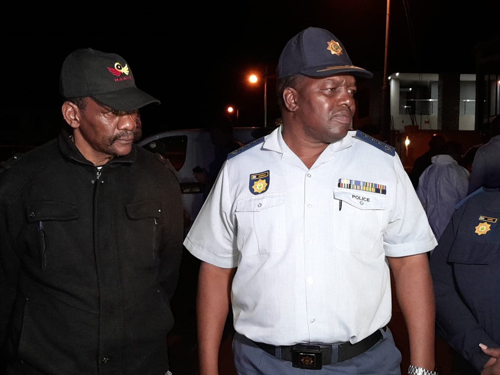 Northern Cape Community Safety MEC Nomandla Bloem and National Police Commissioner General Fannie Masemola in Makhado where 18 suspects were shot dead. Photos by Thembi Siaga