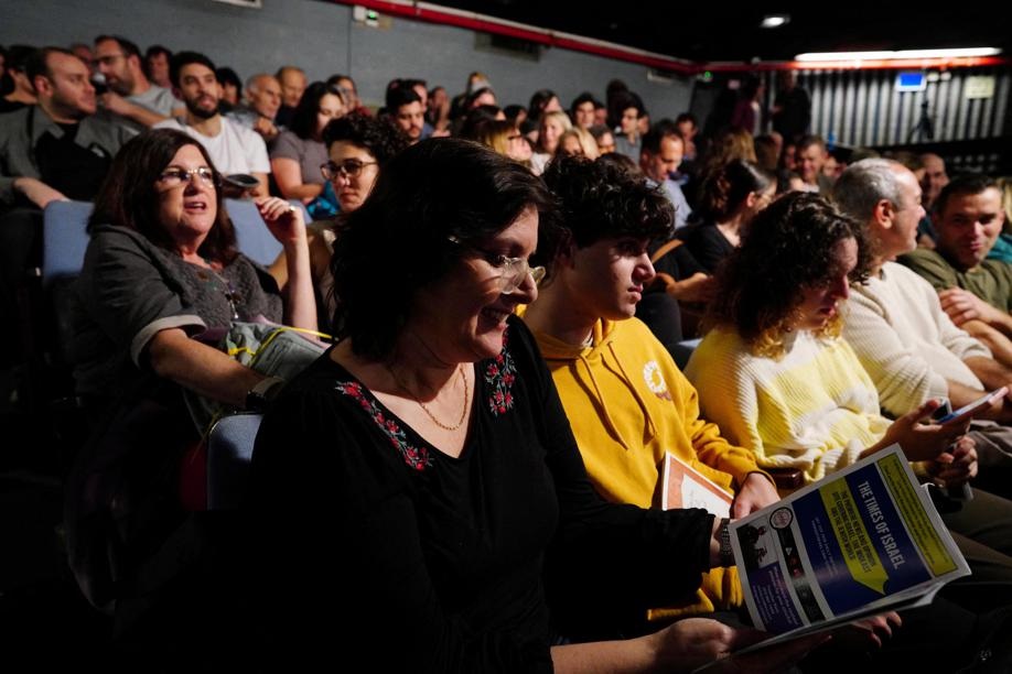 Audience members wait for the Comedy for Koby comedy show to begin at a theatre in Tel Aviv on Sunday, 21 January. Photo by Reuters/Alexandre Meneghini