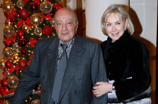 Mohamed Al-Fayed with his wife, Heini Wathen. (PHOTO: Gallo Images / Getty Images)
