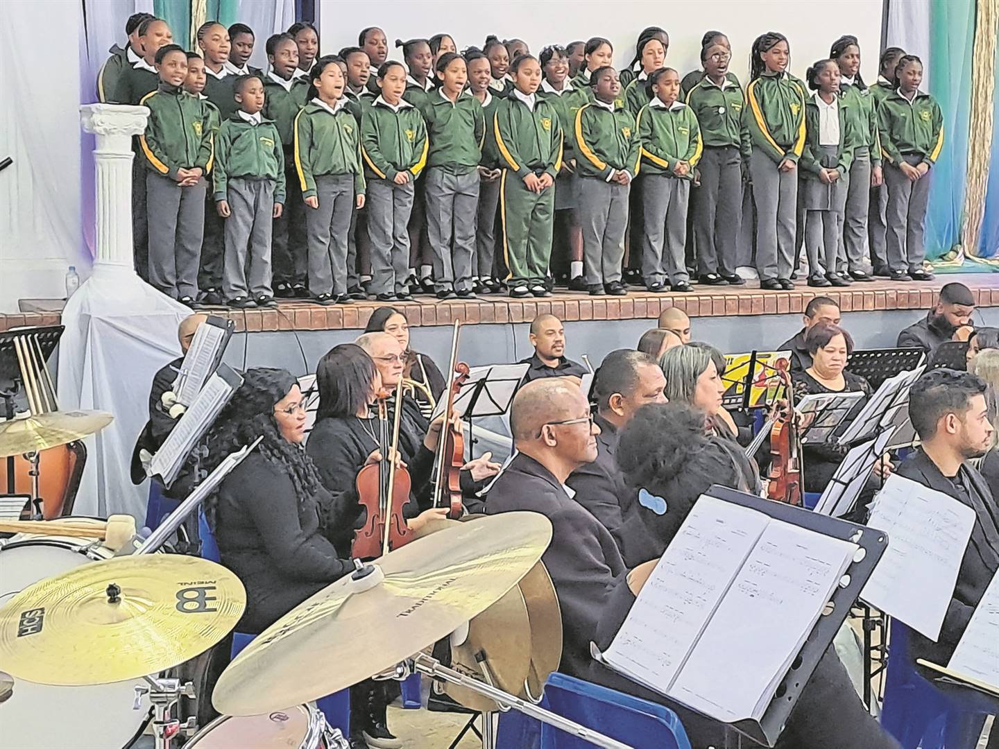 Constantia Primary School’s choir put up a proud performance during the official debut of their school song on Saturday 5 August. PHOTO: Supplied