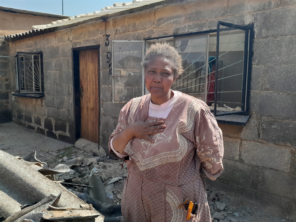 Precious Mokoena says five people were injured when a gas exploded inside a house in Thembisa, Ekurhuleni. Photo  by Happy Mnguni