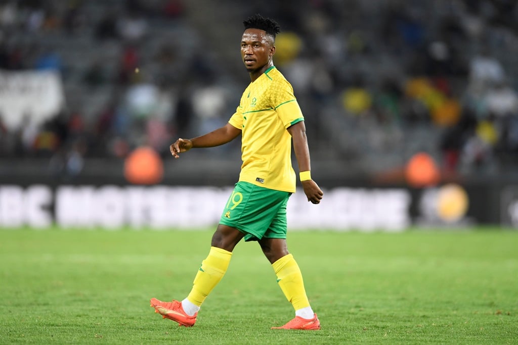 JOHANNESBURG, SOUTH AFRICA - MARCH 24: Cassius Mailula of South Africa during the 2023 Africa Cup of Nations qualifier match between South Africa and Liberia at Orlando Stadium on March 24, 2023 in Johannesburg, South Africa. (Photo by Lefty Shivambu/Gallo Images)