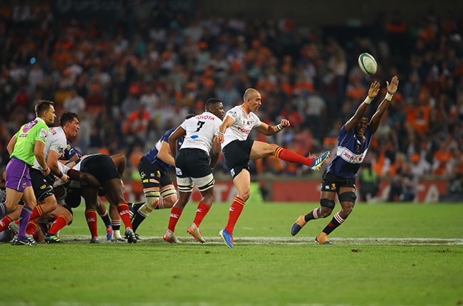 Ruan Pienaar in action for the Free State Cheetahs during the 2019 Currie Cup final against the Golden Lions in Bloemfontein. 