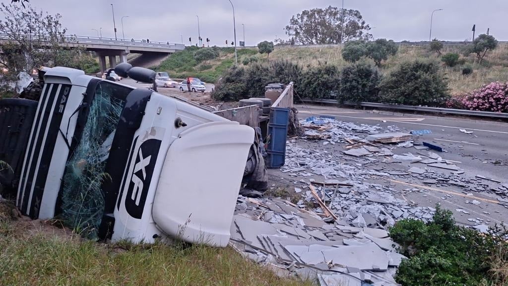 The N1 highway was closed to motorists on Monday m