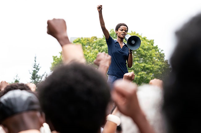 Letitia Wright as British Black Panther Movement A