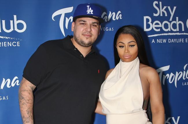Television personality Rob Kardashian and model Blac Chyna attend the Sky Beach Club at the Tropicana Las Vegas in 2016.