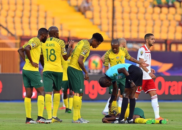Bafana Bafana players during African Cup of Nations 