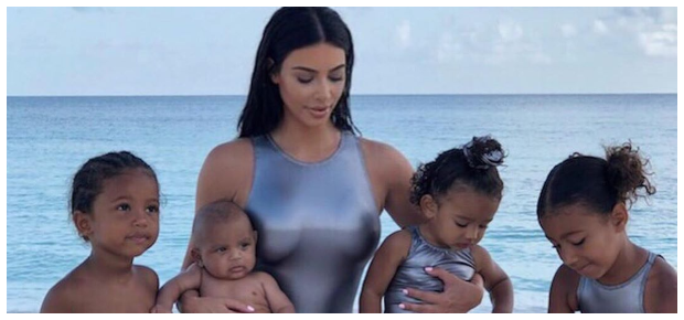Kim Kardashian and her kids (PHOTO: Instagram)