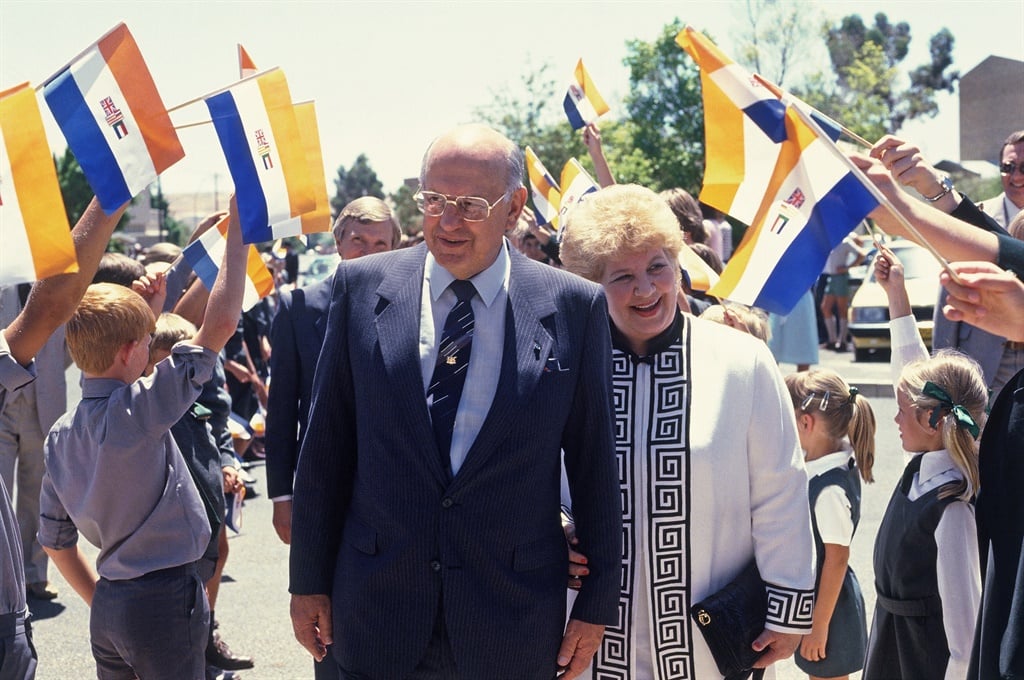 South African Prime Minister PW Botha and his wife, Elize.
