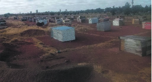 Residents invaded land earmarked for a cemetery. 