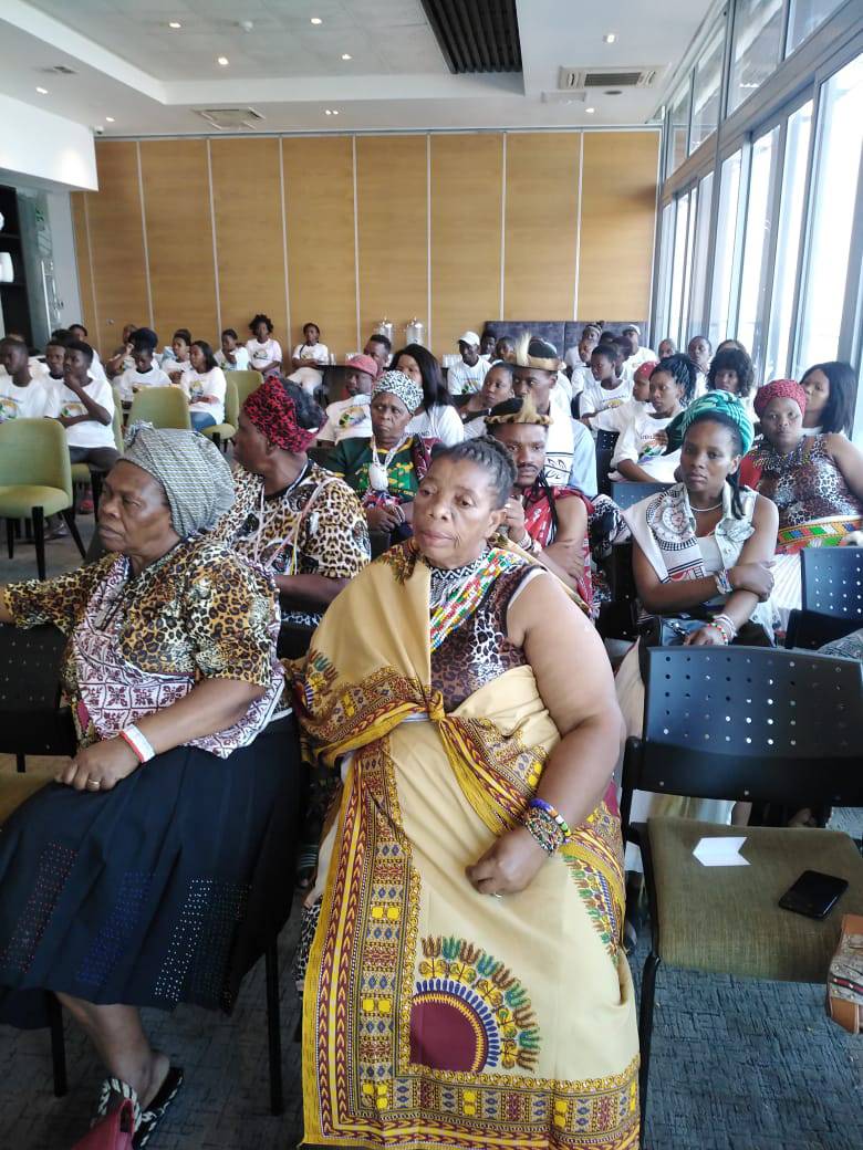 Traditional healers during their meeting last week.  Photo by Willem Phungula
