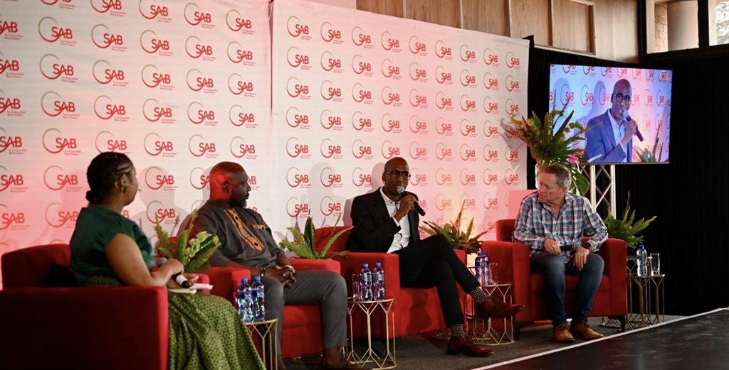 Panellists engaging in discussions at the annual SAB state of the beer economy presentation held at the Alrode Brewery in Alberton, Ekurhuleni, on Wednesday.
