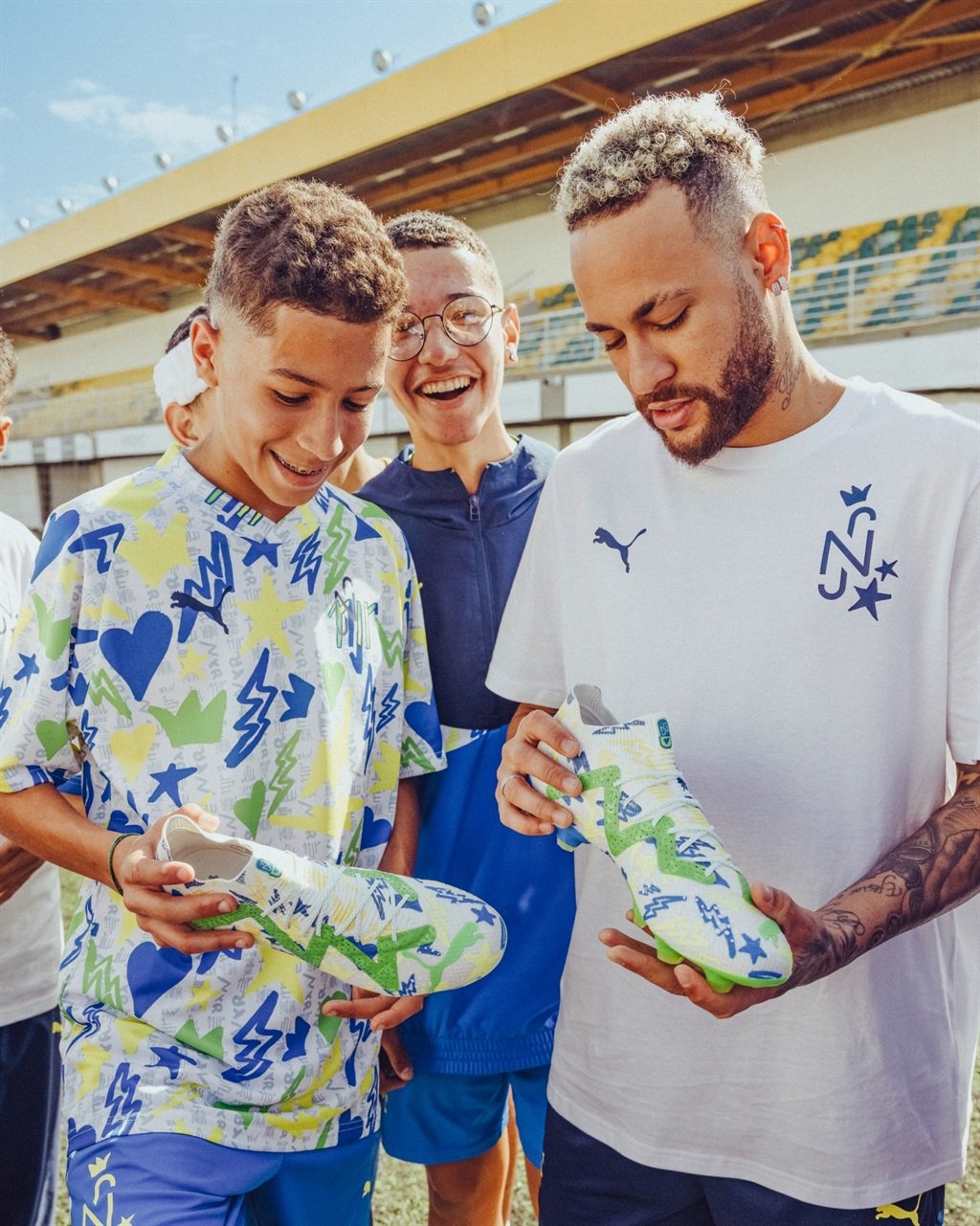 MLN on Instagram: Neymar launches his first @puma lifestyle collection,  celebrating his life's journey from São Vicente to Paris! The word  “Blessed” which he has tattooed on his back serves as a