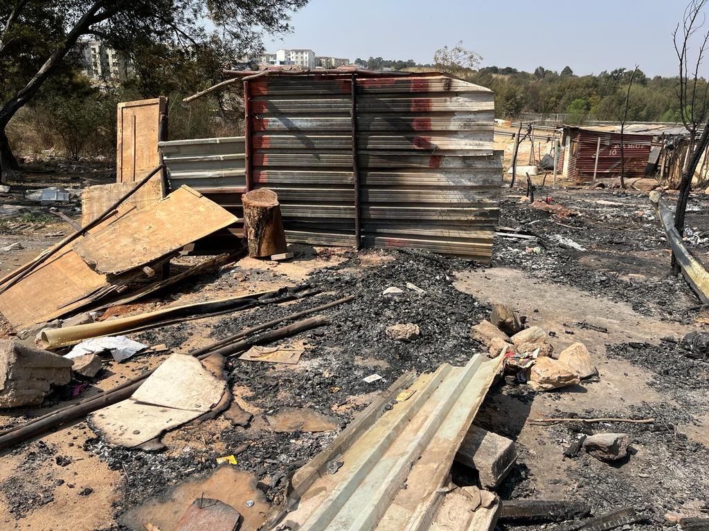 This is what's left after a tragic fire in Fleurhof on 3 September.  Photo by Nhlanhla Khomola