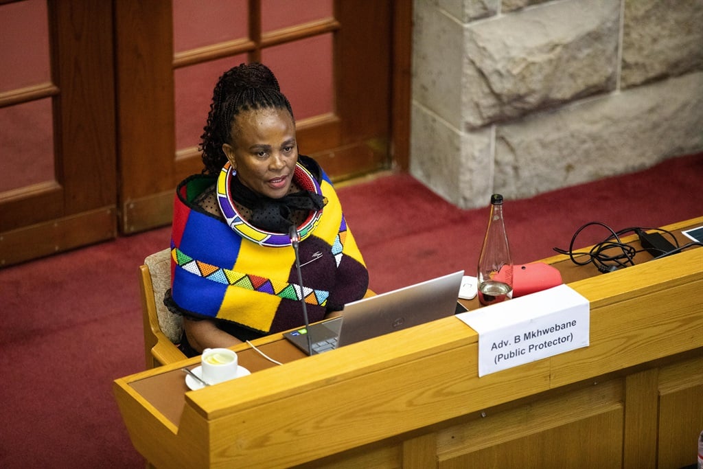Adv Busisiwe Mkhwebane at the Section 194 Impeachment Inquiry on 16 March 2023 in Cape Town, South Africa. 