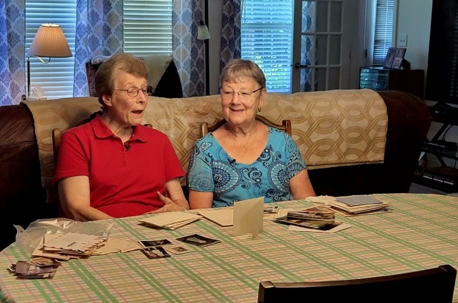 Carol-Ann Krause (left) and Patsy Gregory finally fulfilled their lifelong wish to meet up after they became pen pals in 1955. (PHOTO: Supplied)