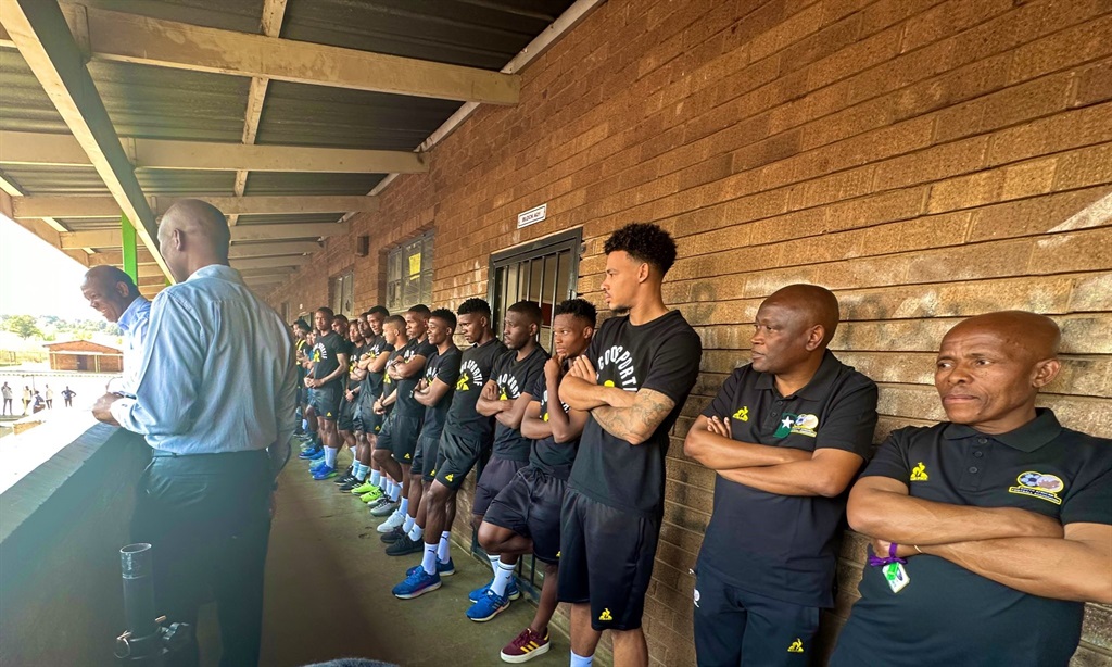 Bafana Bafana stopped by at a high school in Soweto to inspire some impressionable young minds.