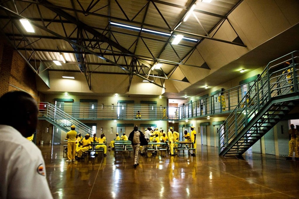 Prisoners in a recreational hall in Kutama-Sinthumule prison in 2014.