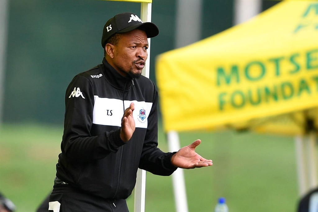 JOHANNESBURG, SOUTH AFRICA - NOVEMBER 10: Tlou Segolela of Polokwane City Rovers during the 2020 ABC Motsepe League National Play-Off match between Zizwe United FC and Polokwane City Rovers at Vaal University of Technology on November 10, 2020 in Johannesburg, South Africa. (Photo by Lefty Shivambu/Gallo Images)