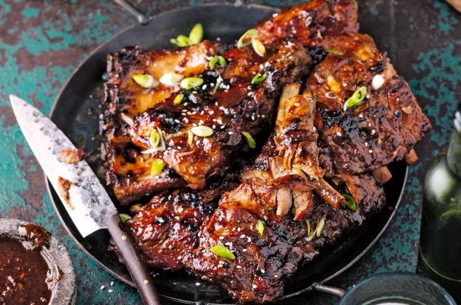 Asian-style barbecue pork loin ribs. (PHOTO: Tasha Seccombe)