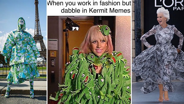 Cardi B, Helen Mirren and the Fashion Week Frog. Collage by Phelokzi Mbude.