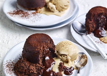 Make chocolate  lava cakes in your air fryer!