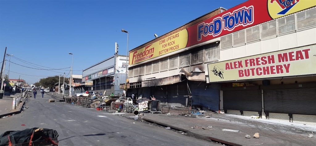 The aftermath of the looting and protests around G