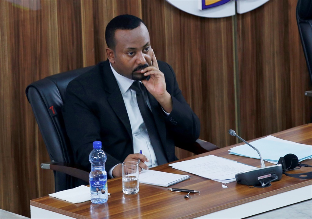 File photo of Prime Minister of Ethiopia, Abiy Ahmed in parliament in Addis Ababa, Ethiopia.