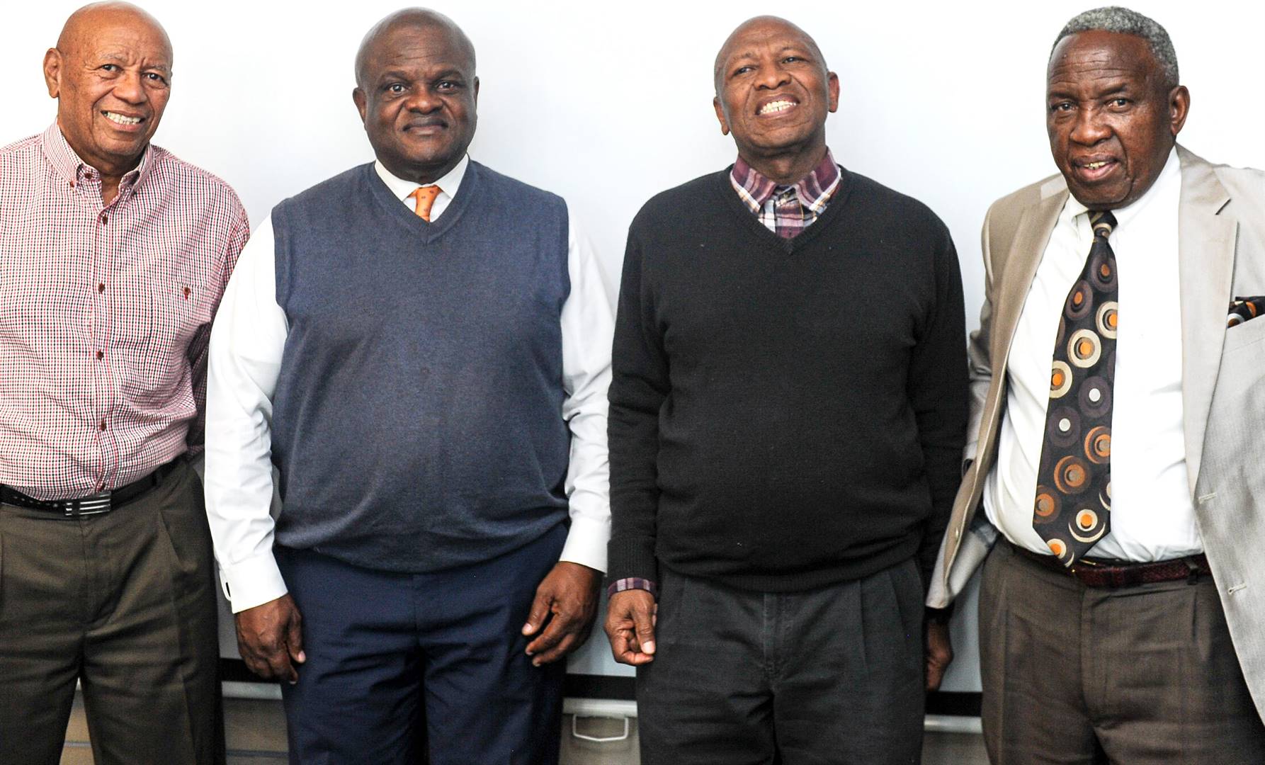Judah Duiker, Charles Makhubu, David Kholwane and Vusi Lamola are on a mission to get the legends to lend a helping hand to youngsters in soccer. Picture: Rosetta Msimango