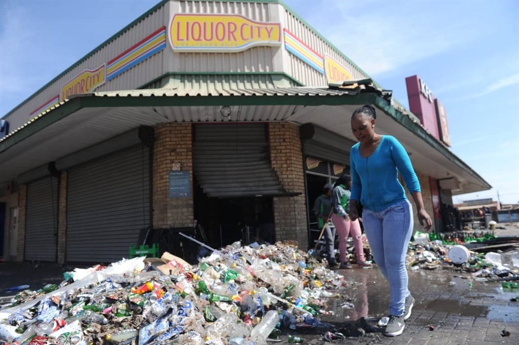 Scenes of looted shops at Sontonga Mall in Katlehong on the East Rand. Picture: Rosetta Msimango/City Press