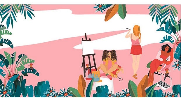 One of the illustrations done for Girl Gang Craft 