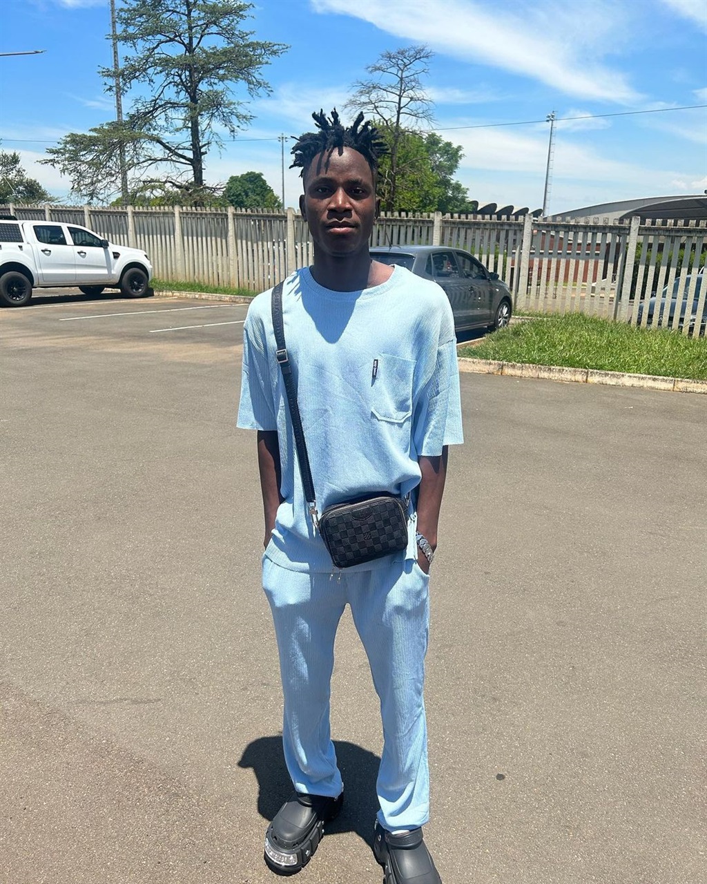 Orlando Pirates youngster flaunted a pricey Goyard bag on Instagram before watching his country, DR Congo take on Bafana Bafana at the Orlando Stadium.