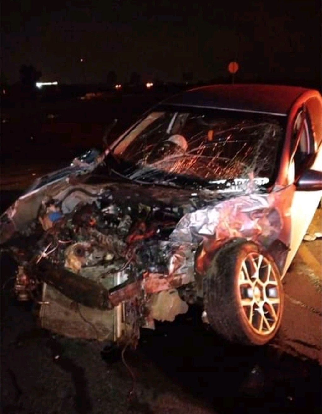 Photos of damaged Golf 6 after the accident. Photo supplied.