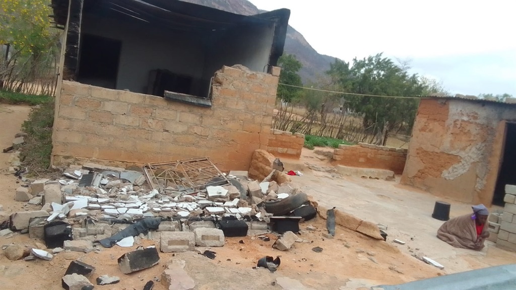 This is how the gogo's house looks after the attack. Photo by Thembi Siaga