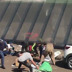 Six people were arrested in connection with a looting incident that took place at various foreign-owned shops in Witbank on Wednesday.