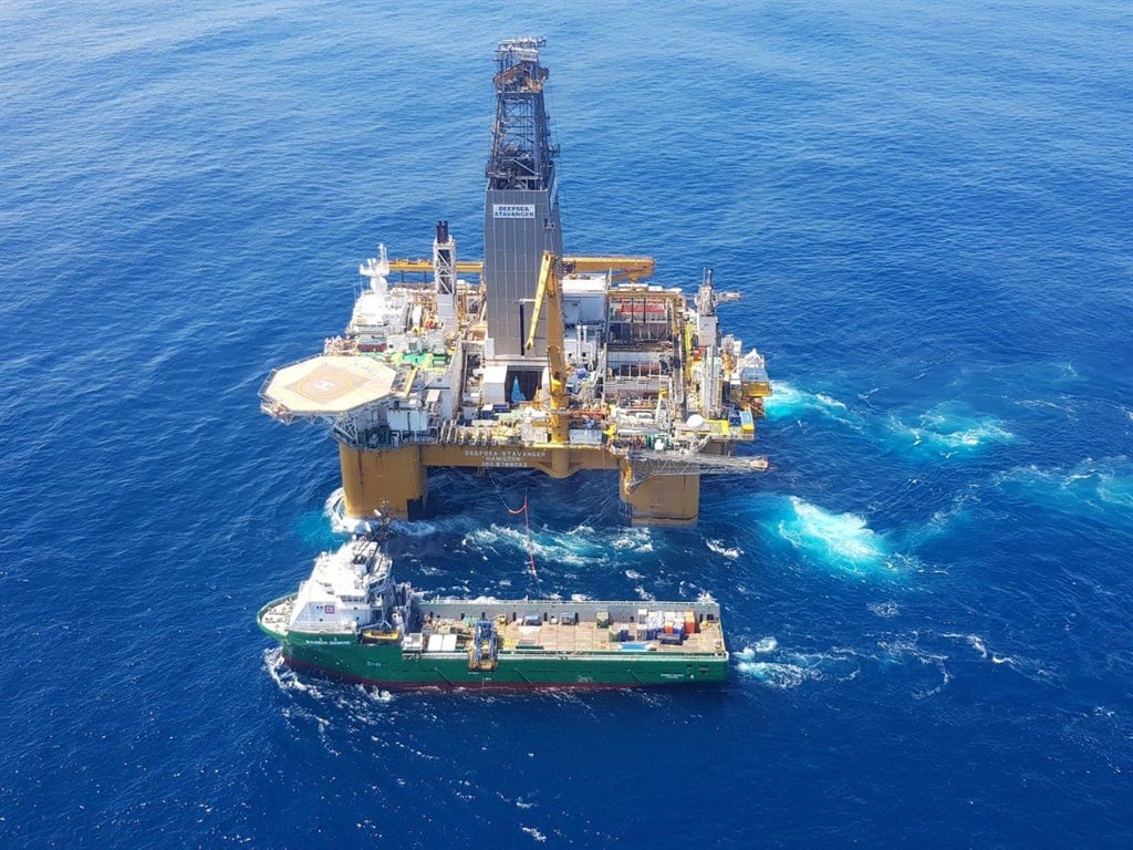 Total's exploration platform on the Southern Cape coast. Picture: Total